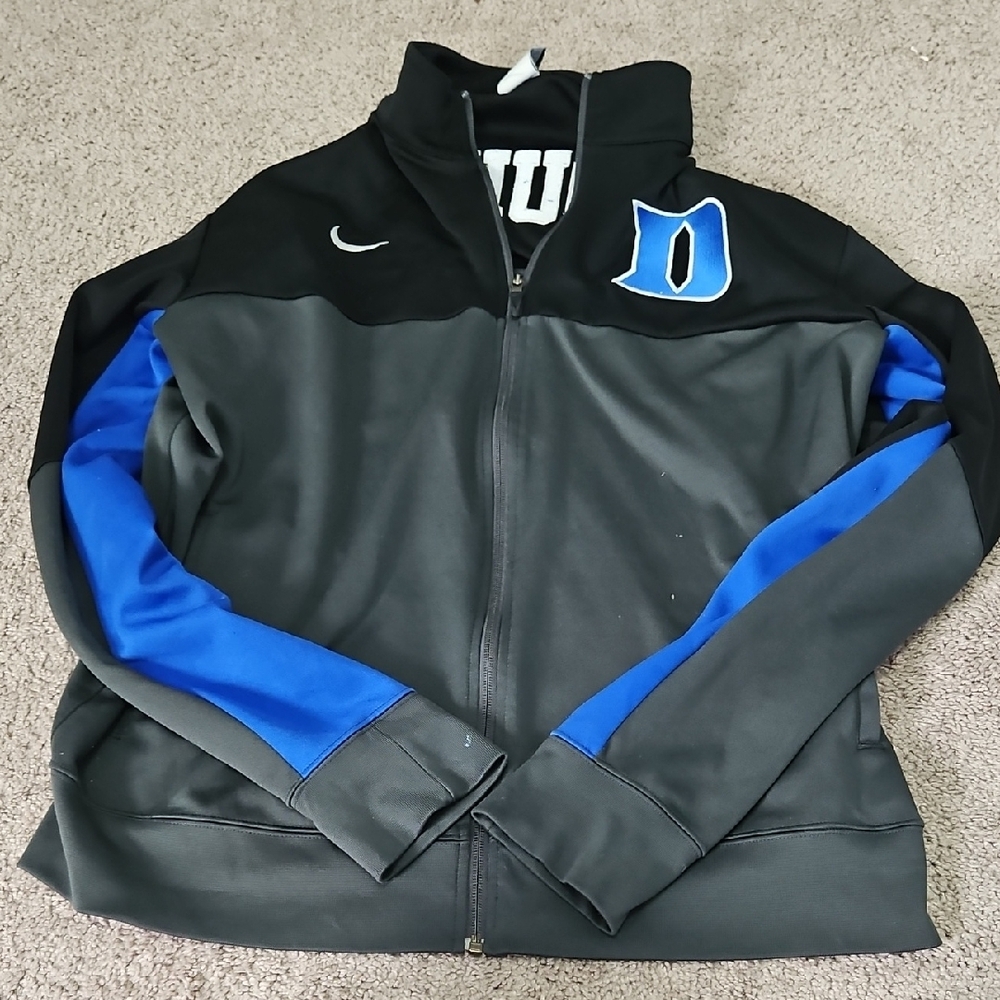 Nike Black and Blue Jacket with Varsity Style